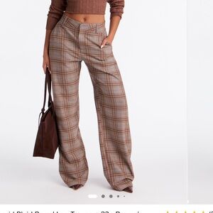 Plaid Wide-Leg Women's Pants